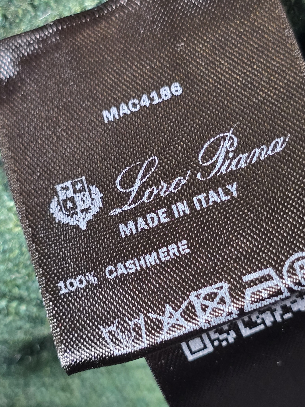 Loro Piana 100% Cashmere Green Ribbed Crewneck Short Sleeve Baby T Sweater Sz S - Picture 6 of 9